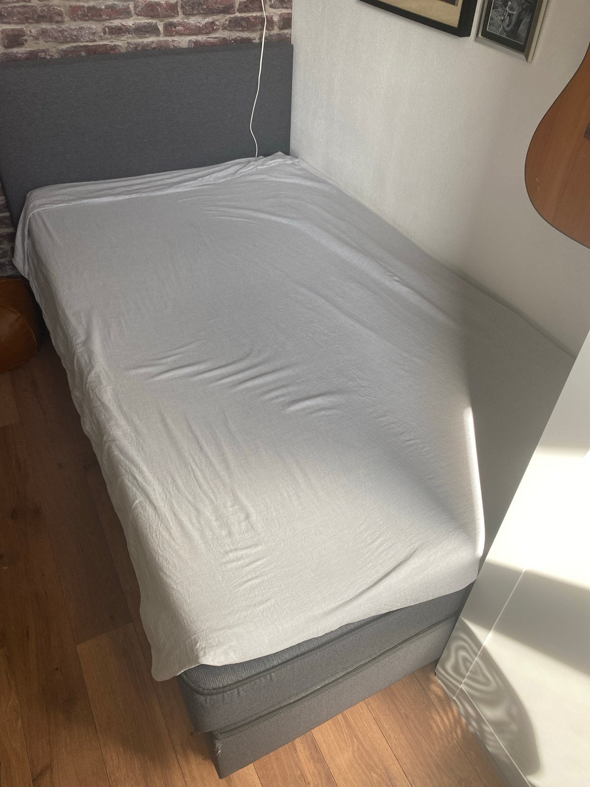 Twijfelaar  boxspring, 2.00 m x 1.20 m inclusief topper, Ophalen, Gebruikt, Twijfelaar, 120 cm