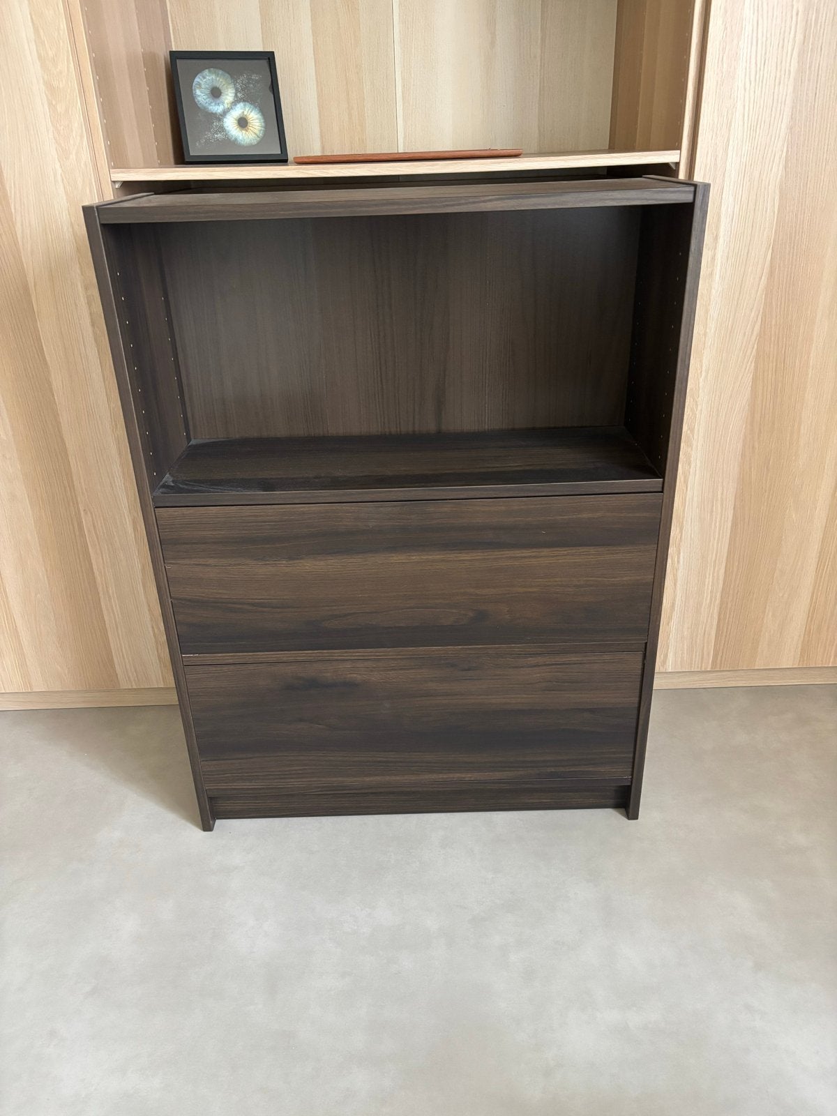 Ikea Billy kast met open vak en klepdeur, Ophalen, Met klep(pen), 100 tot 150 cm, 50 tot 100 cm