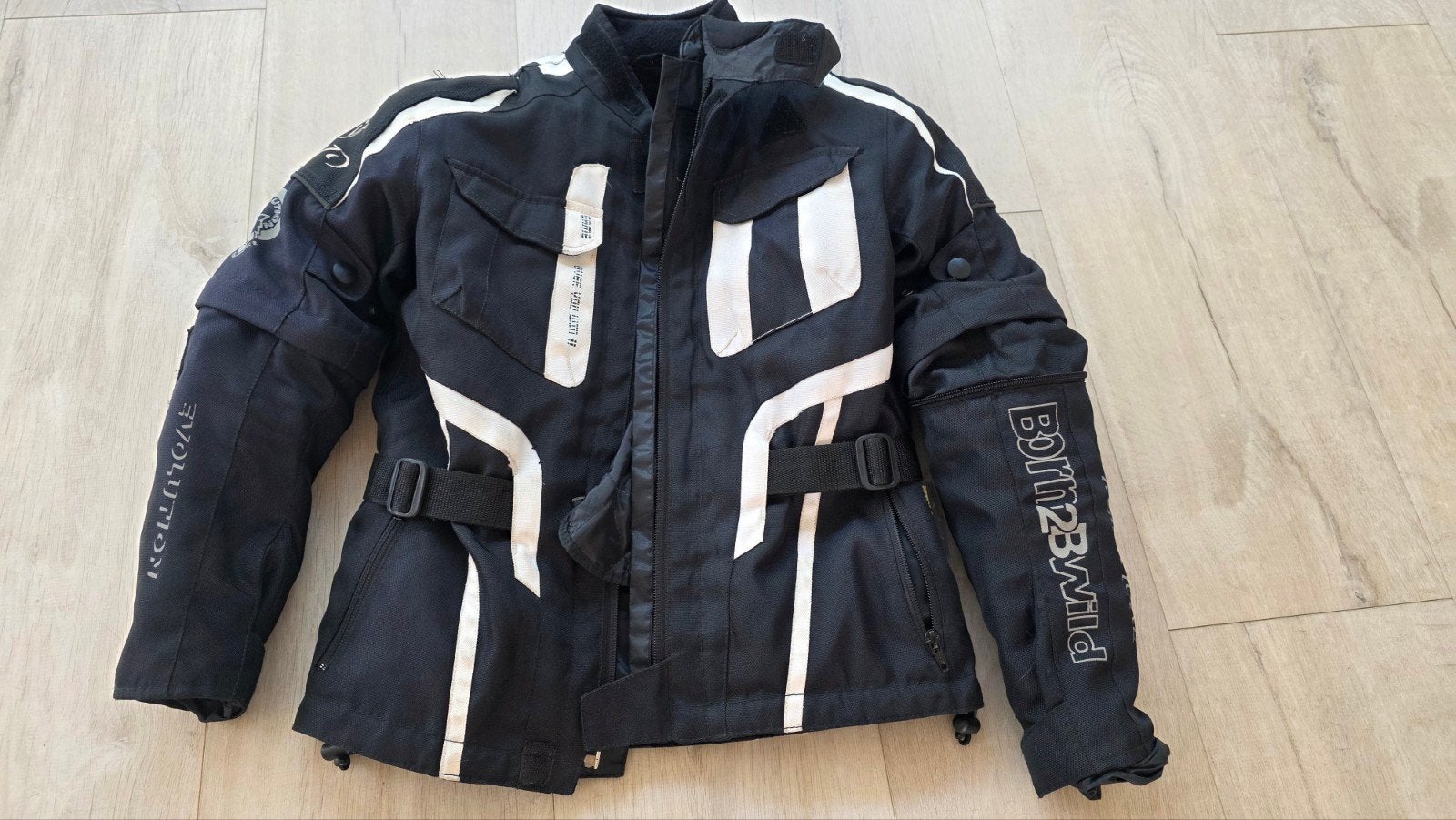 Motorjas Evolution Born2bWild - Maat M(kind), Motoren, Evolution, Jas | textiel, Kinderen, Ophalen of Verzenden
