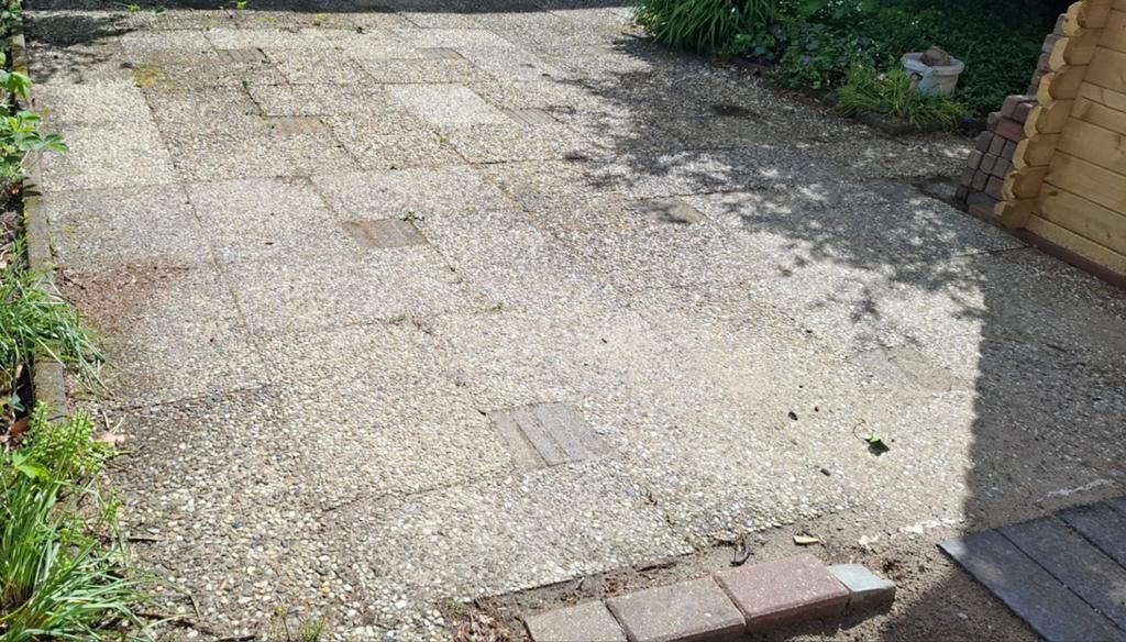 Gratis Grindtegels 60x40cm, incl tussenstukjes (+30m²), Tuin en Terras, Ophalen, Gebruikt, 10 m² of meer, Terrastegels
