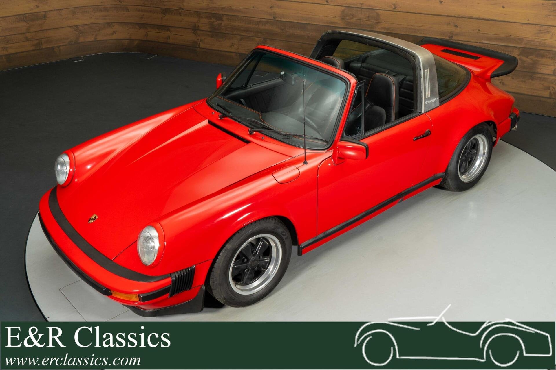 Porsche 911 Targa | 1974, Auto's, Achterwielaandrijving, Zwart, Cabriolet, Leder
