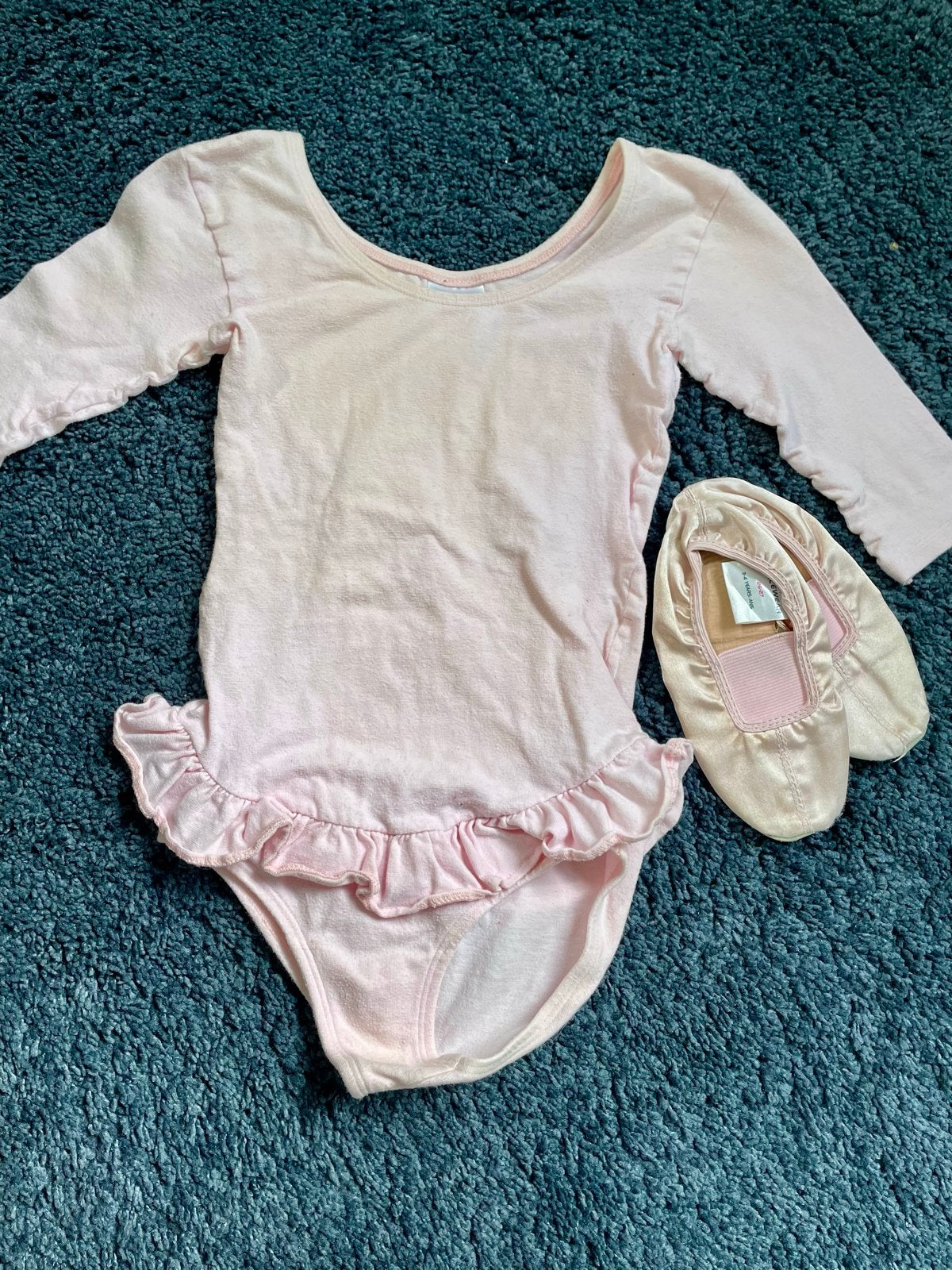 Danspakje met schoentjes, maat 122-128, Sport en Fitness, Ballet, Ophalen, Gebruikt, Kleding
