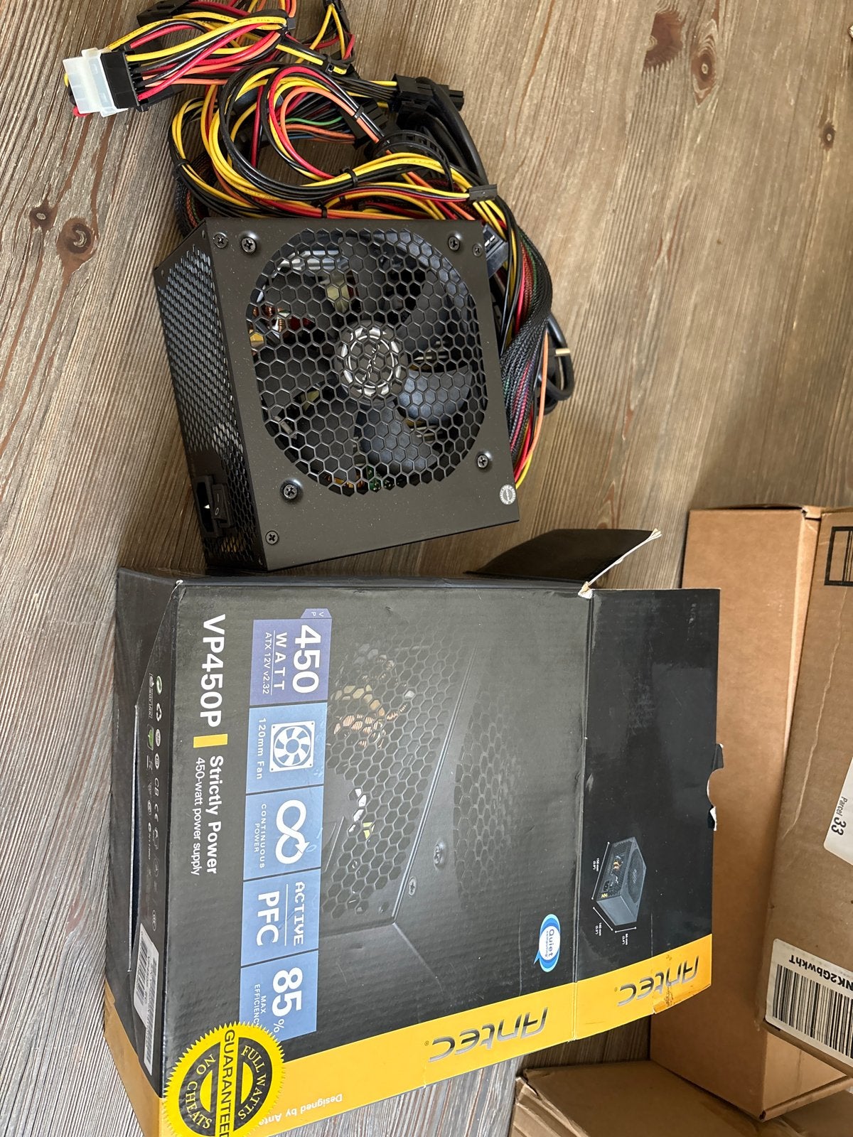 Antec VP450P 450W ATX Voeding - Instapmodel voor PC's, Computers en Software, Interne voedingen, Gebruikt, Ophalen of Verzenden