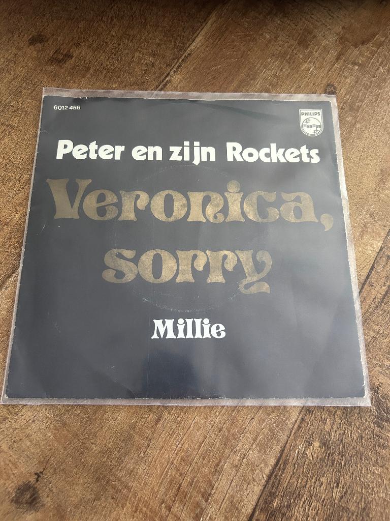 Peter en zijn Rockets-Veronica Sorry, 7 inch, Single, Ophalen of Verzenden, Zo goed als nieuw