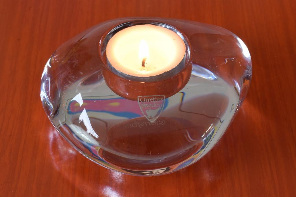 Retro vintage Orrefors Lightstone - design Lena Bergstrom, Antiek en Kunst, Ophalen of Verzenden, Glas