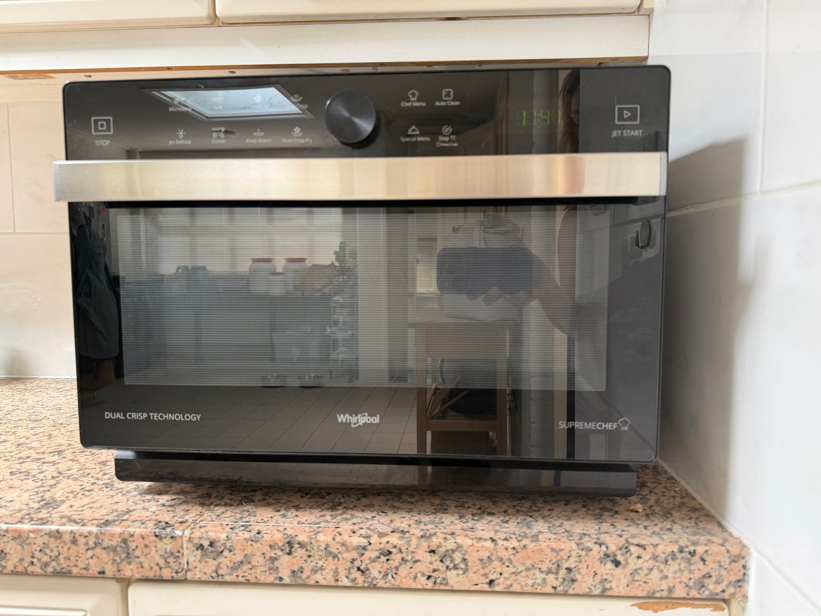 Whirlpool combimagnetron, Ophalen, Combimagnetron, 60 cm of meer, Zo goed als nieuw