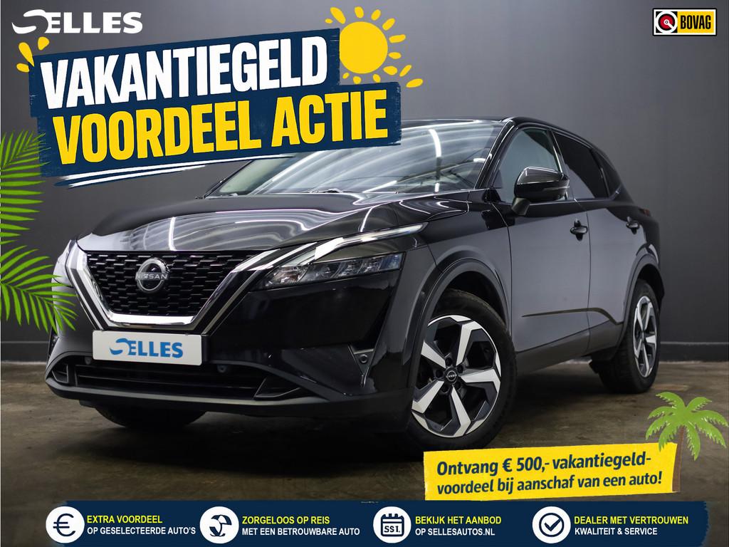 Nissan QASHQAI 1.3 MHEV Xtronic N-Connecta Stoel-/stuur verw, Auto's, Nissan, Stof, Zwart, Bedrijf, Geïmporteerd