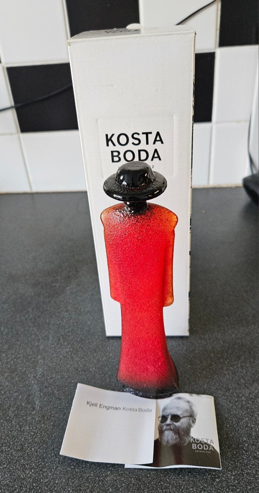 Kosta Boda glazen beeldje 'The Hat' van Kjell Engman, Antiek en Kunst, Ophalen of Verzenden