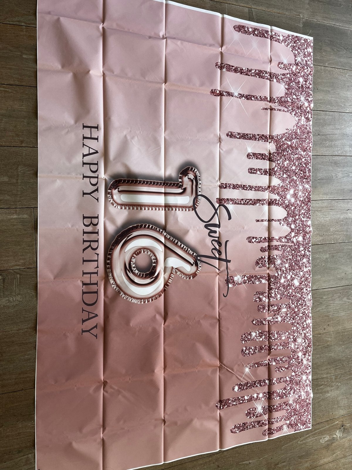 Sweet 16 Feestdecoratie Set - Roze & Goud, Ophalen of Verzenden, Zo goed als nieuw, Versiering, Verjaardag