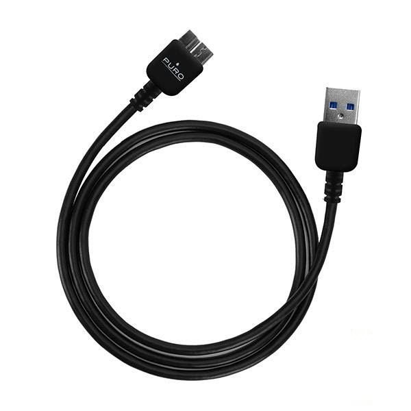 PURO USB kabel 1.5m USB 3.0 naar Micro USB 3.0 zwart/wit, Verzenden, Nieuw