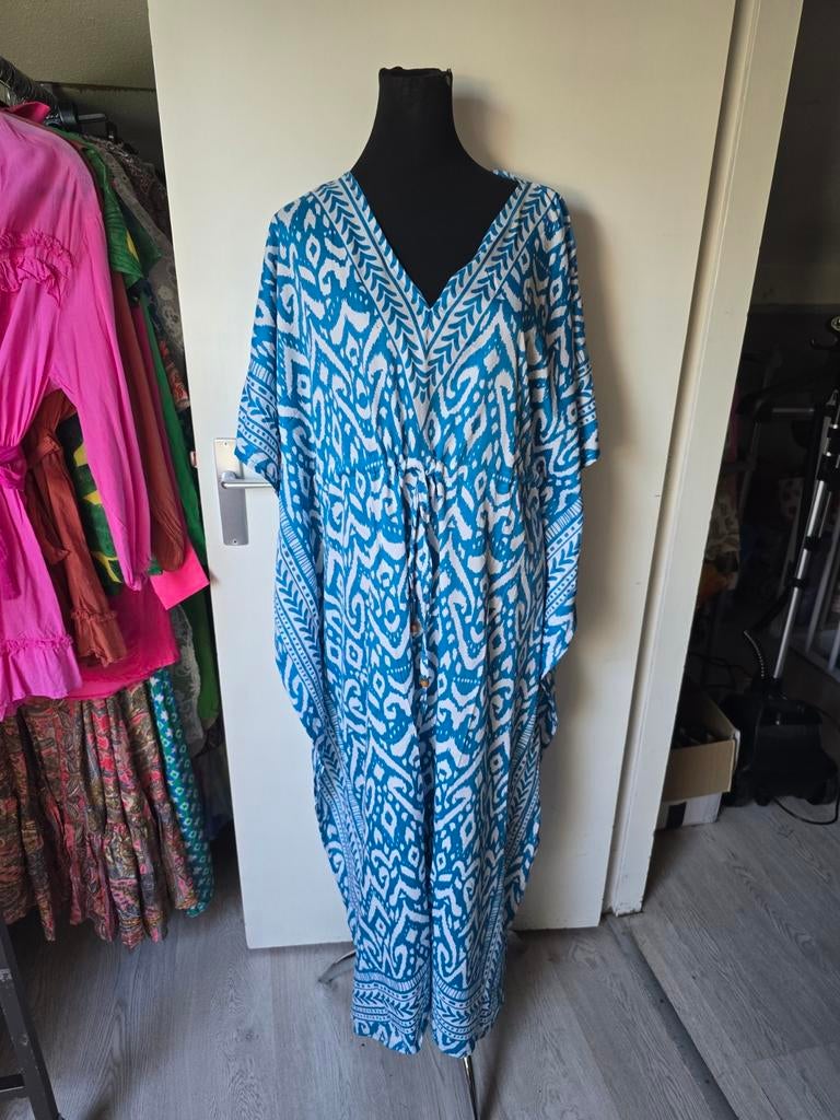 Dames strand kaftan nieuw, Blauw, Maat 42/44 (L), Nieuw, Ophalen of Verzenden