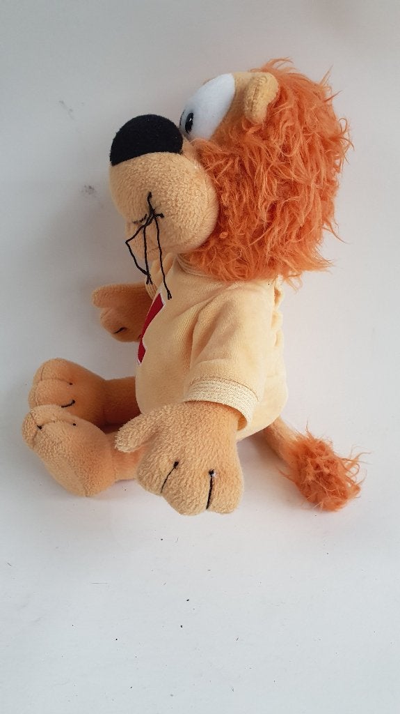 Loeki de Leeuw knuffel, gele trui, geen broek, 34 cm. S35, Tweedehands verkoop, Tweedehands verkoop, Gebruikt, Overige typen