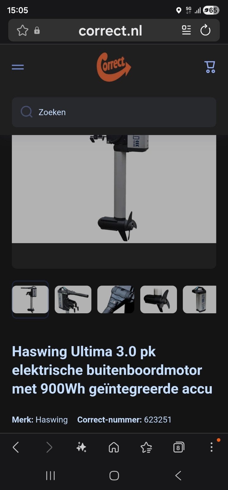 Haswing elecktrische buitenboordmotor moter met extra accu, Ophalen, Zo goed als nieuw, Motor en Techniek, Motorboot