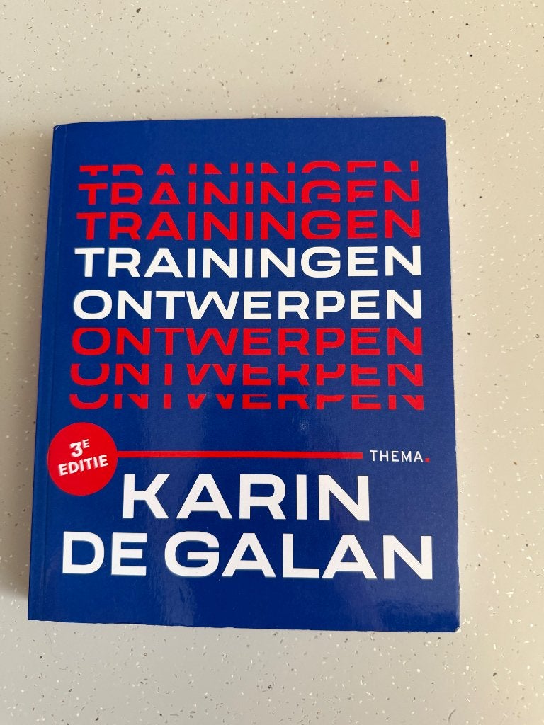 Trainingen ontwerpen - Karin de Galan, Boeken, Gelezen, Ophalen of Verzenden, Alpha, Karin de Galan