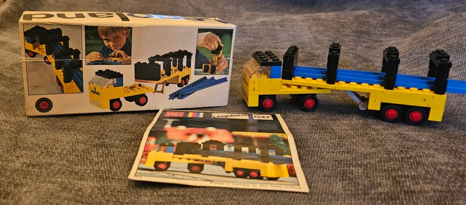 Vintage LEGO Legoland 647 – Lorry (1971) +doosje + boekje, Ophalen of Verzenden