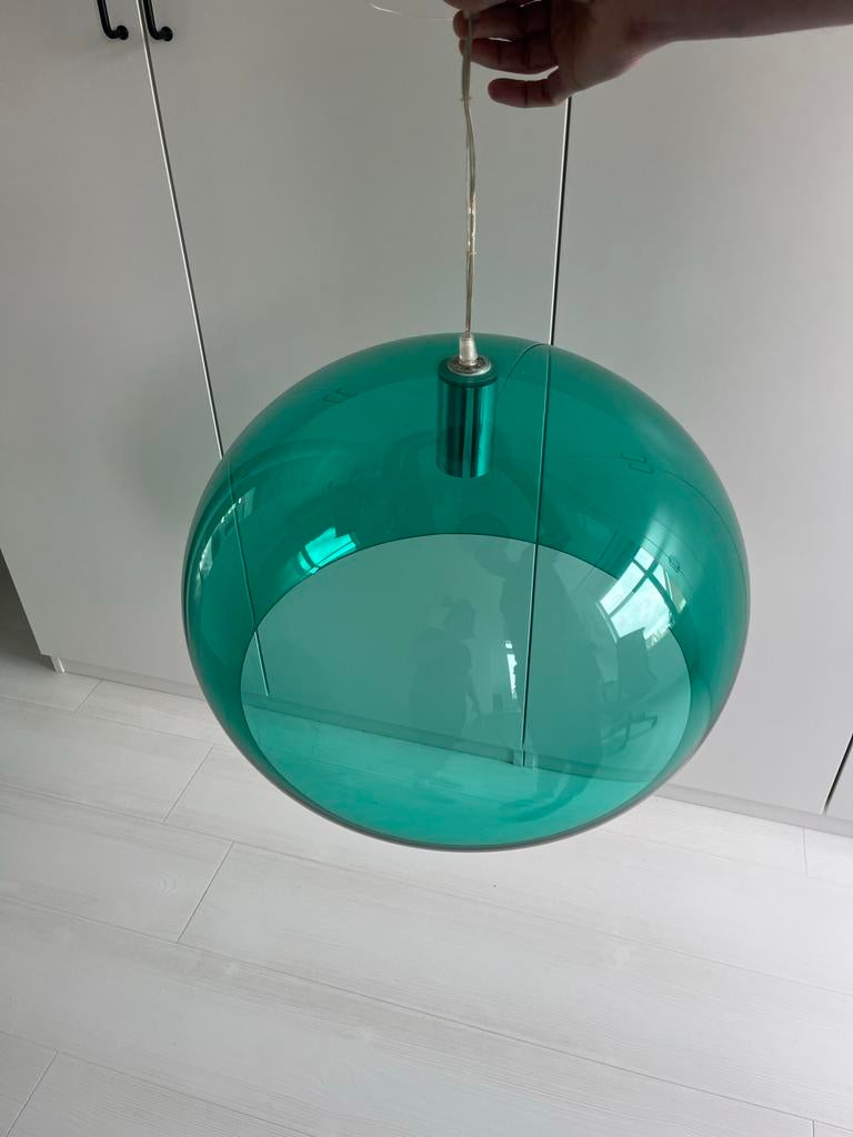 Originele Kartell lamp - groen- maat 60 bij 40cm, Ophalen, Gebruikt, Kunststof, Minder dan 50 cm