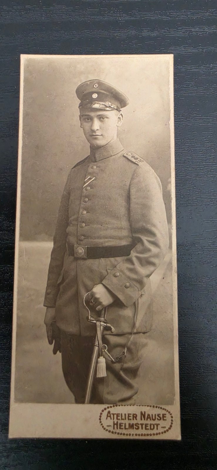 08 Foto Duitse soldaat WO1, Verzamelen, Gebruikt, Foto, Ophalen of Verzenden, Voor 1940