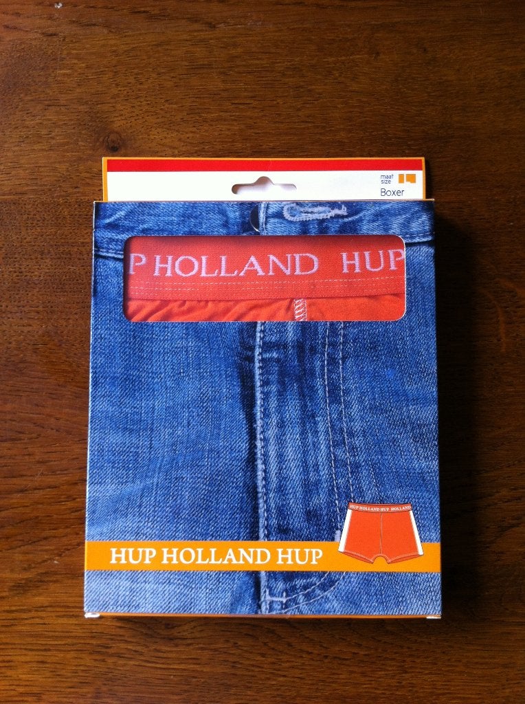 Oranje Boxershort "Hup Holland Hup" Maat: L Nieuw, Ophalen of Verzenden, Zwart, Boxer