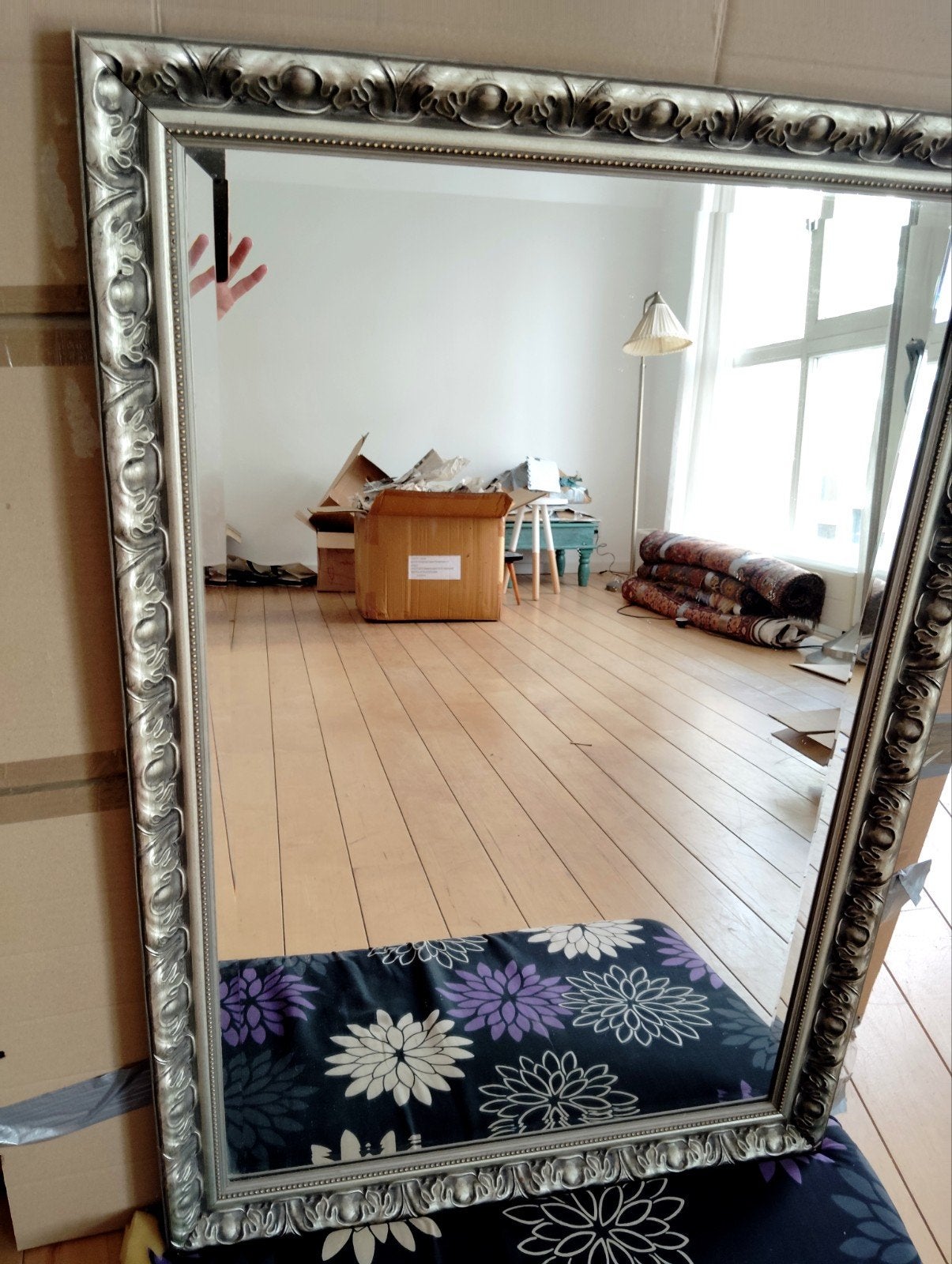 Mooie grote spiegel met facetgeslepen rand, Huis en Inrichting, Woonaccessoires | Spiegels, Ophalen, Rechthoekig, 50 tot 75 cm
