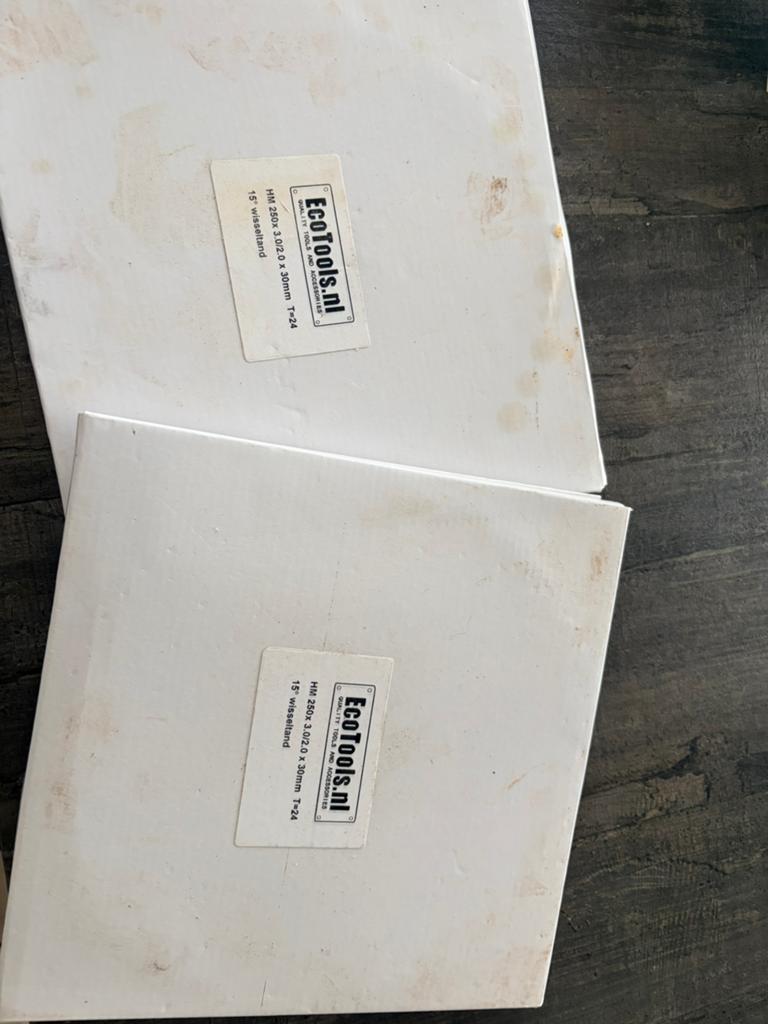 2x EcoTools HM Cirkelzaagblad 250x3.0/2.0x30mm T=24, Ophalen of Verzenden, Nieuw, Cirkelzaag