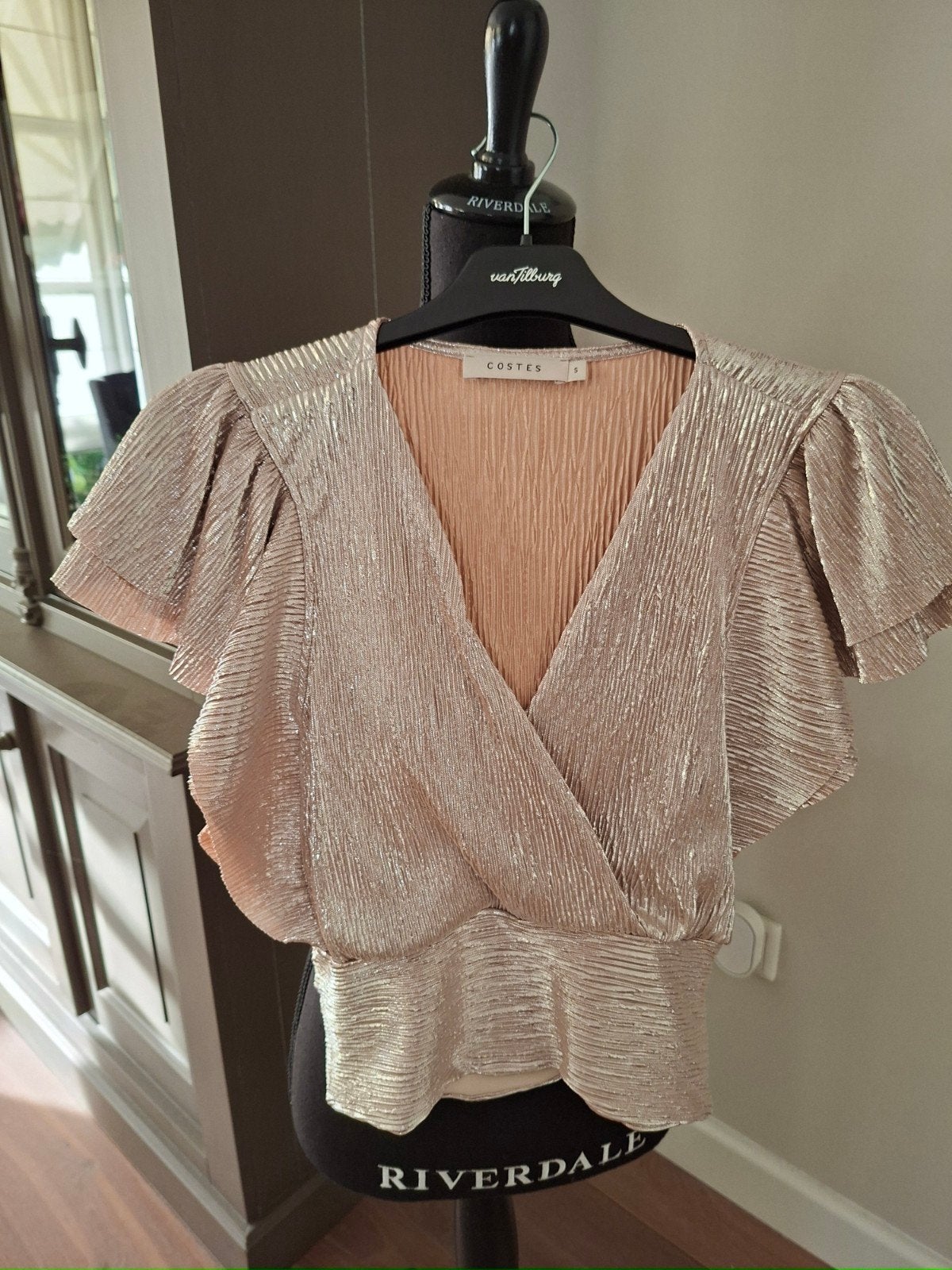 Costes gouden top s - Splinternieuw, Nieuw, Ophalen of Verzenden, Korte mouw, Costes