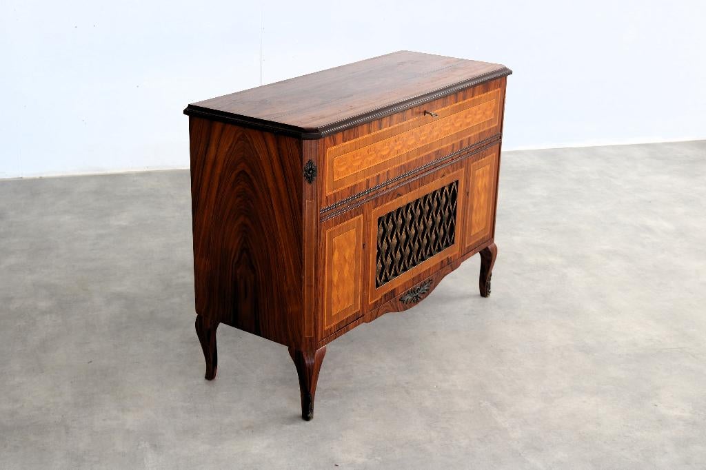 vintage leeg audiomeubel | kast | jaren 50 | Zweeds, Gebruikt, ., ., Minder dan 100 cm