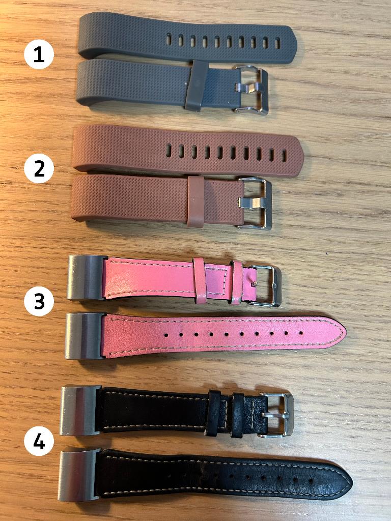 Fitbit Charge2 Bandje Roze Zwart Grijs Band Polsband Bandjes, Gebruikt, IOS, Ophalen of Verzenden, Fitbit