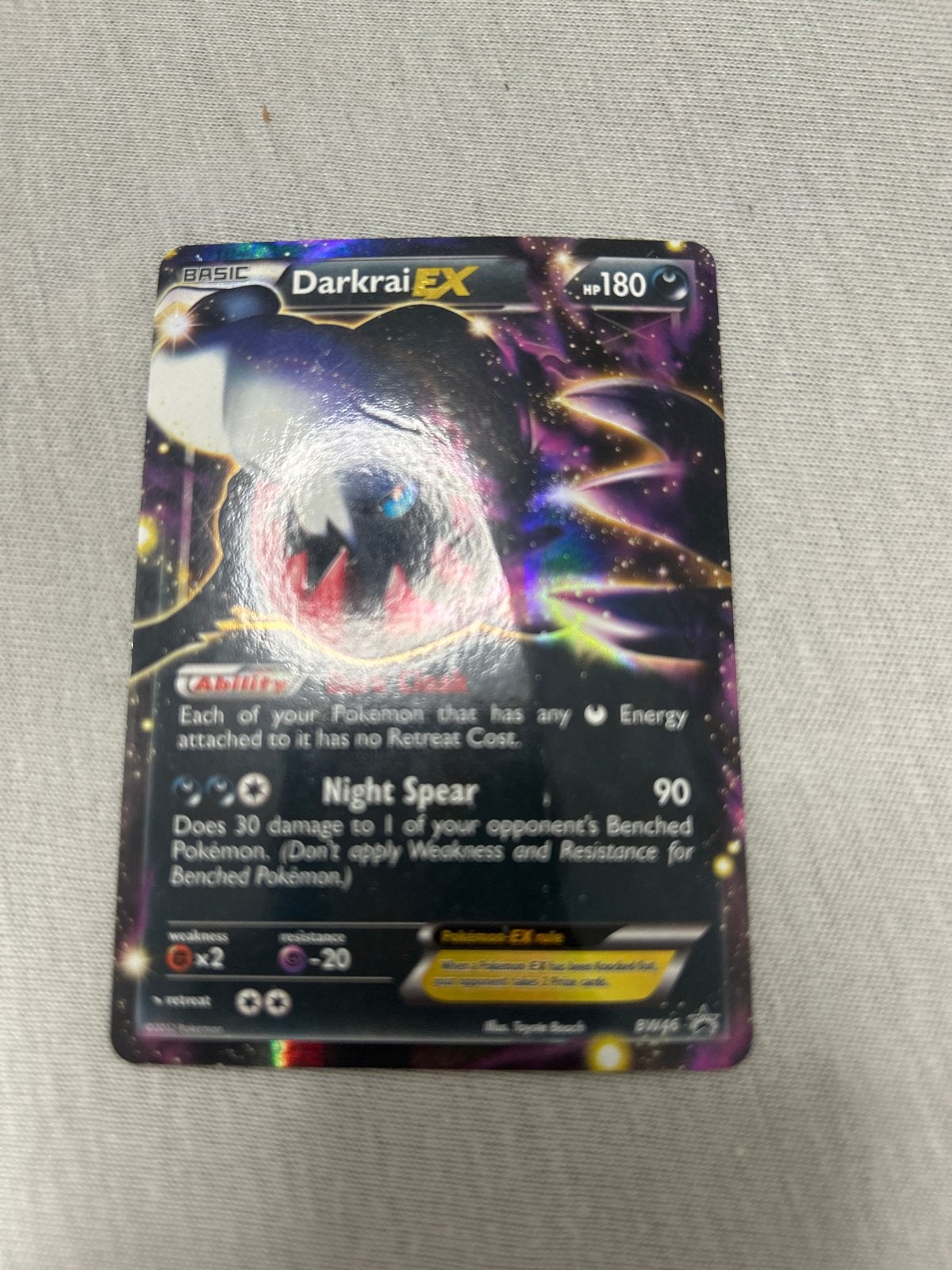 Darkrai ex Pokémon kaart - Zeldzaam en krachtig, Ophalen of Verzenden, Gebruikt, Losse kaart, Foil