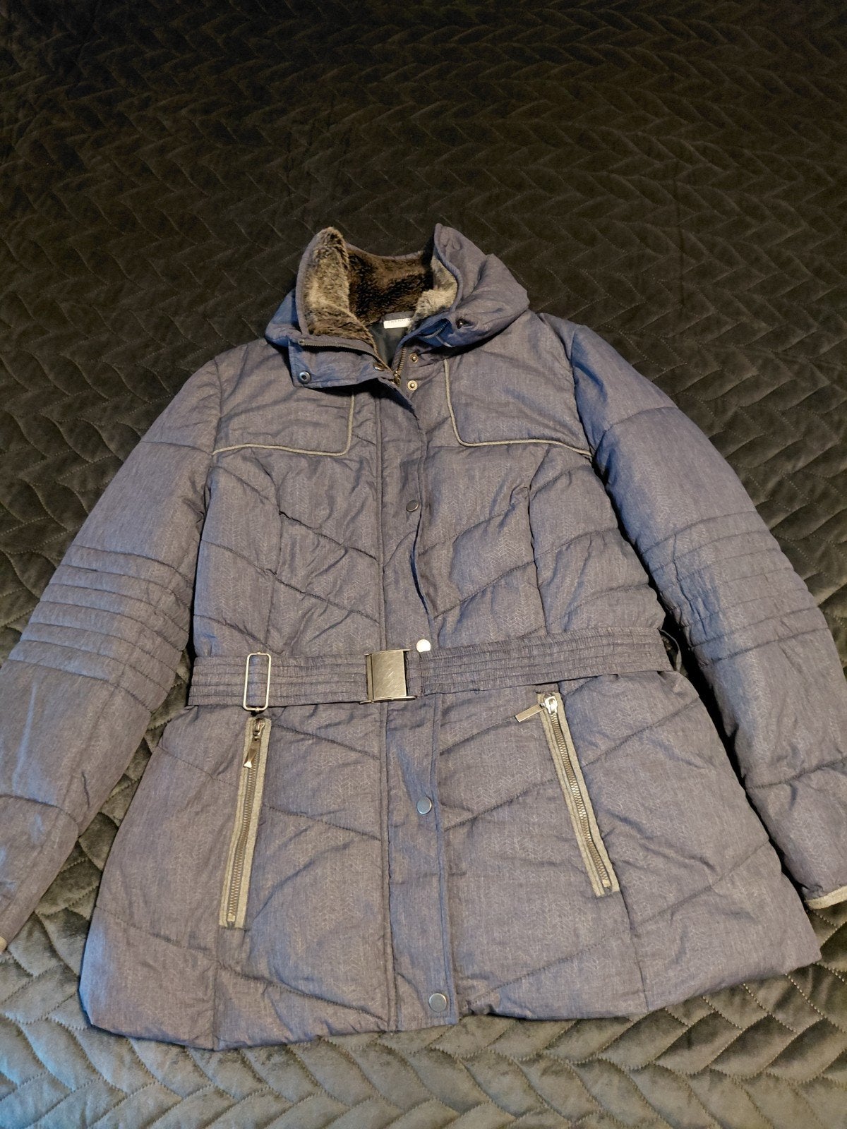 TREND ONE Dames Winterjas met Bontkraag Maat XXL, TREND ONE, Blauw, Maat 46/48 (XL) of groter, Ophalen of Verzenden