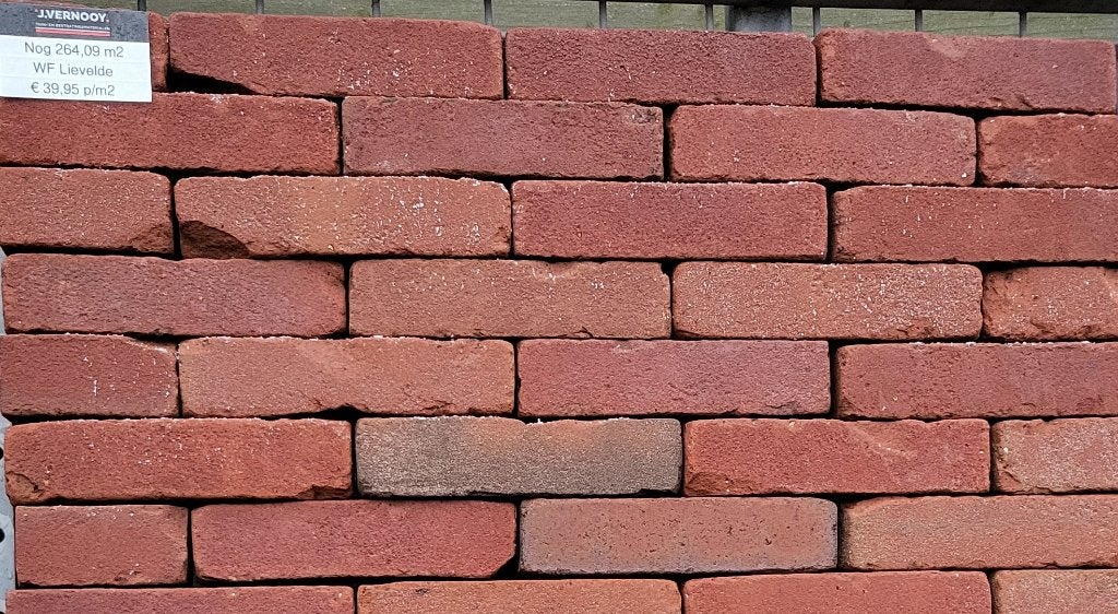 50.4 m2 Hard gebakken klinkers / waalformaat rood, Ophalen, Keramiek, Klinkers, Zo goed als nieuw