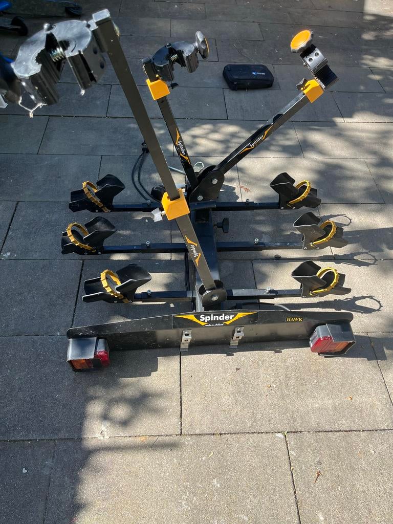 Spinder Hawk Trekhaak Fietsendrager voor 3 fietsen, Auto diversen, Ophalen of Verzenden, 2 fietsen, Gebruikt, Trekhaakdrager