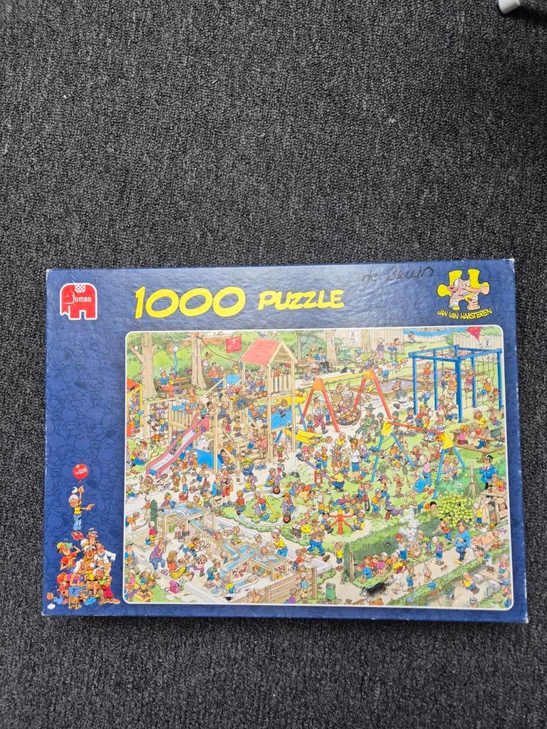 Jumbo Jan van Haasteren 1000 stukjes puzzel Speeltuin, Ophalen of Verzenden, 500 t/m 1500 stukjes, Gebruikt, Legpuzzel