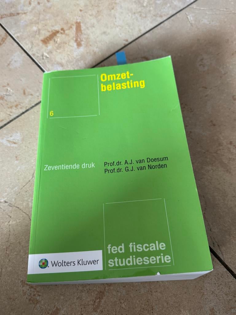 Omzetbelasting 6 - Zeventiende druk - Wolters Kluwer, Ophalen of Verzenden, Gamma, Zo goed als nieuw, HBO