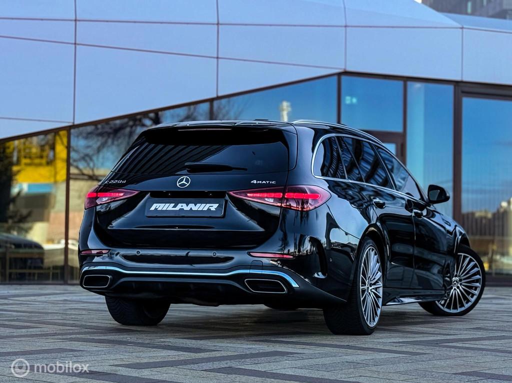 Mercedes C-klasse Estate 220d AMG Line|Pano|Memory|Burmester, Achterwielaandrijving, Zwart, Diesel, Automatische klimaatregeling