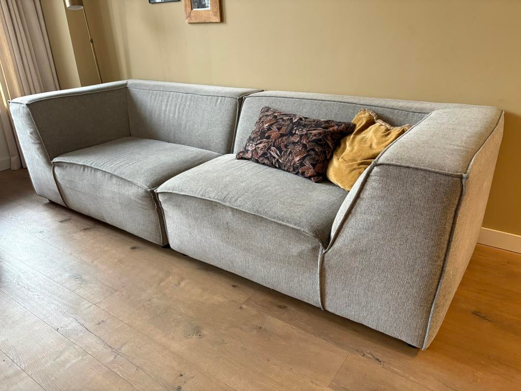 Bank van merk Zuiver 3,5 zits zilvergrijs GRATIS, Ophalen, 250 tot 300 cm, Gebruikt, 100 tot 125 cm