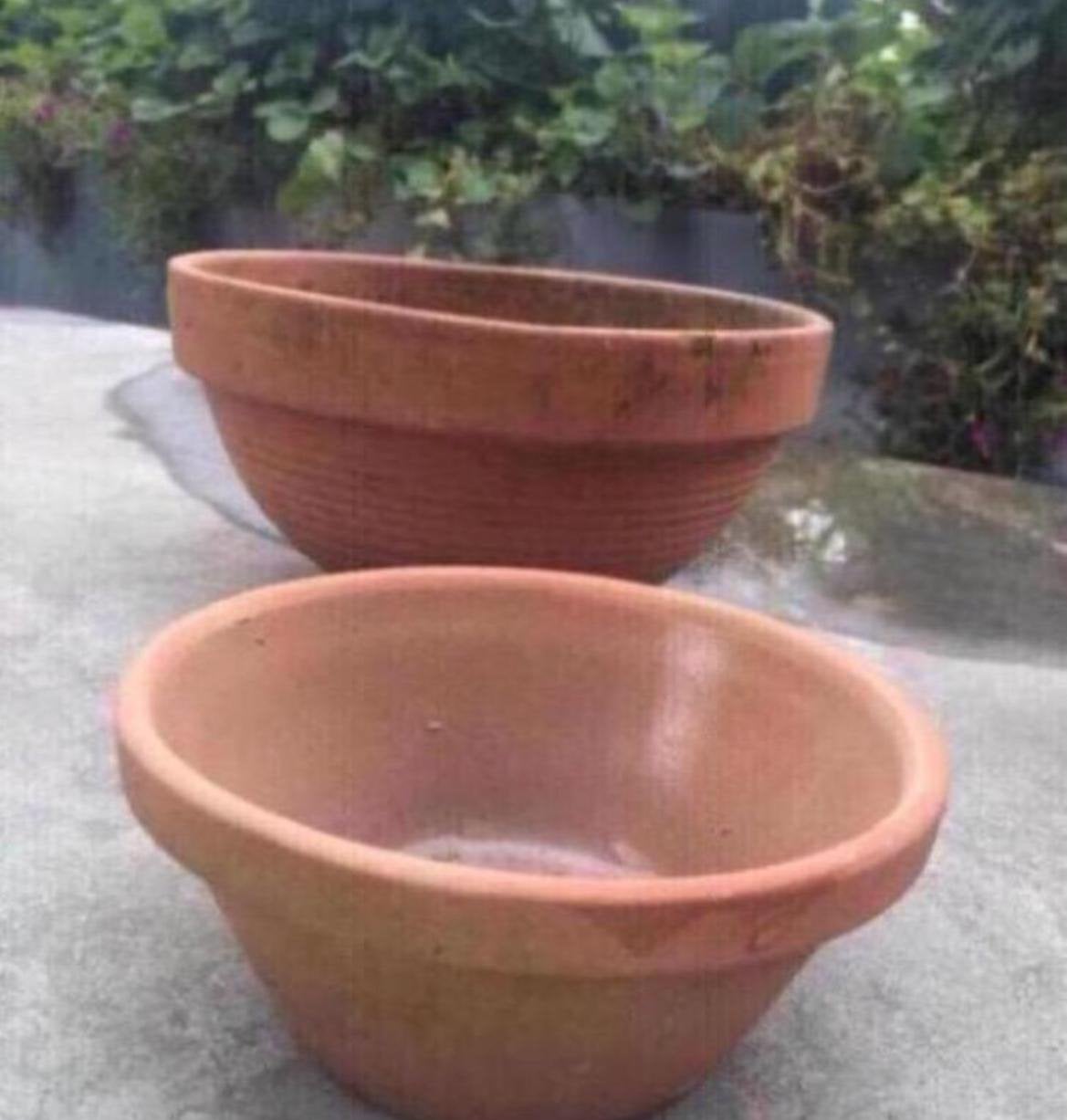 Leuke terracotta bloempotten lage diverse voor binnen buiten, Ophalen, Gebruikt, Terracotta, Minder dan 40 cm