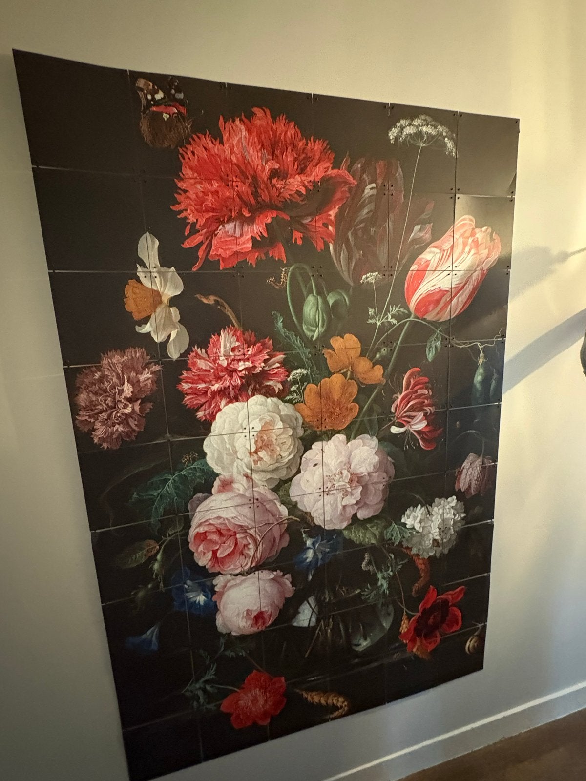 Ixxi vaas met bloemen - 120x180 cm, Ophalen, Zo goed als nieuw, 100 tot 125 cm, Print