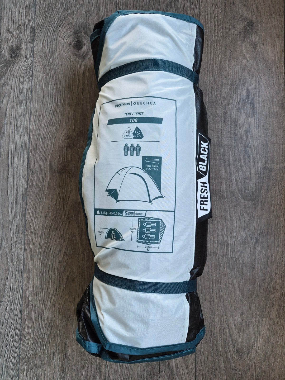 Quechua Fresh & Black tent MH100 - 2/3 persoons - nieuw, Ophalen of Verzenden, Zo goed als nieuw, Tot en met 3