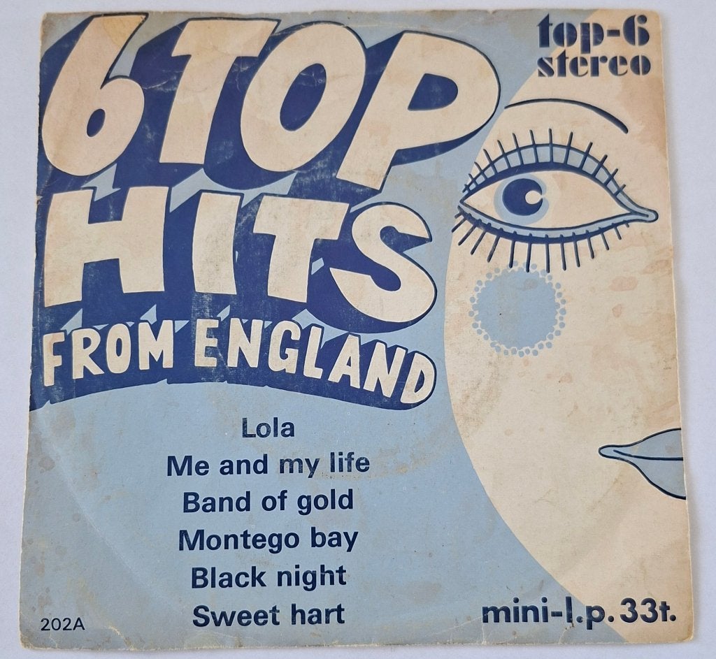 6 Top hits from England, Ophalen of Verzenden, Gebruikt, Pop, EP