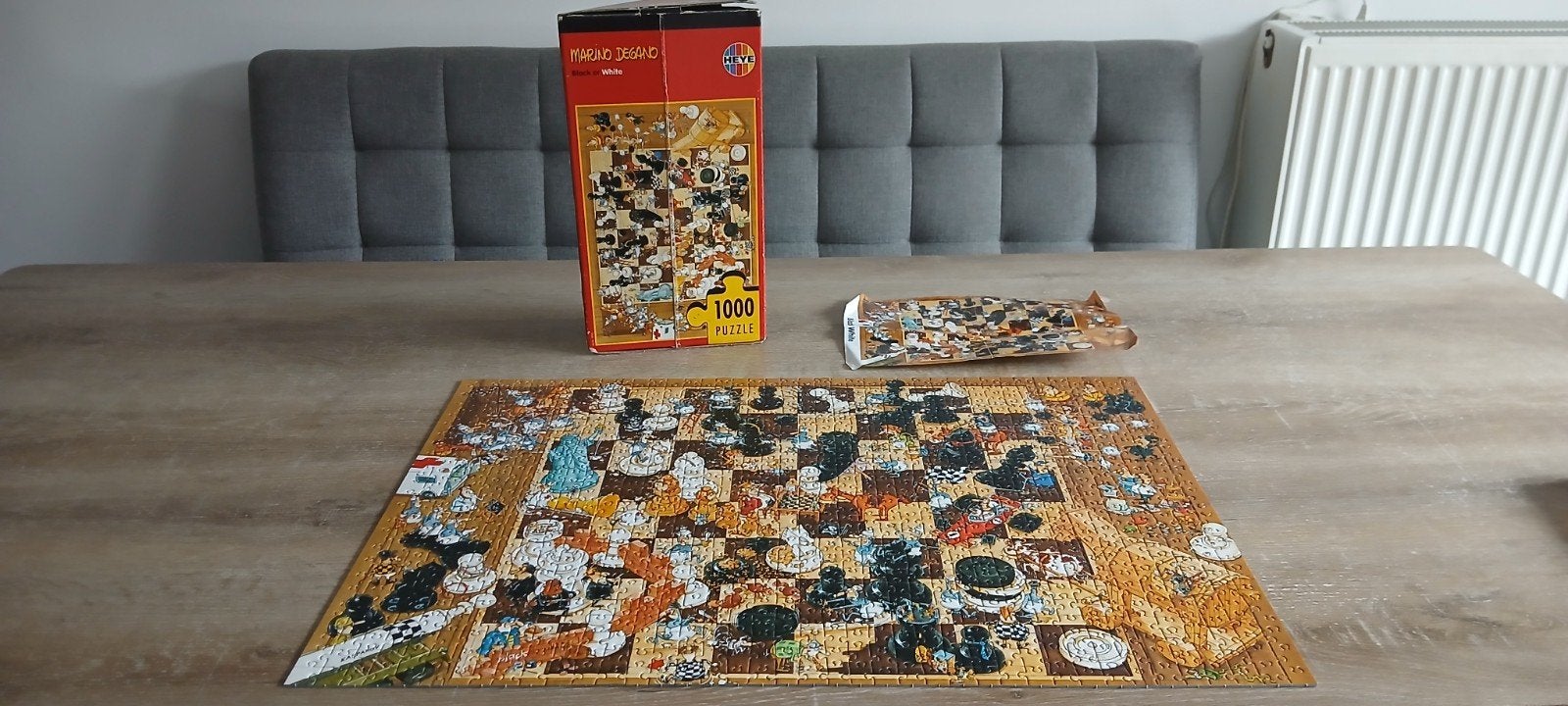 Heye Marino Degano Black or White 1000 stukjes puzzle puzzel, Ophalen of Verzenden, 500 t/m 1500 stukjes, Gebruikt, Legpuzzel