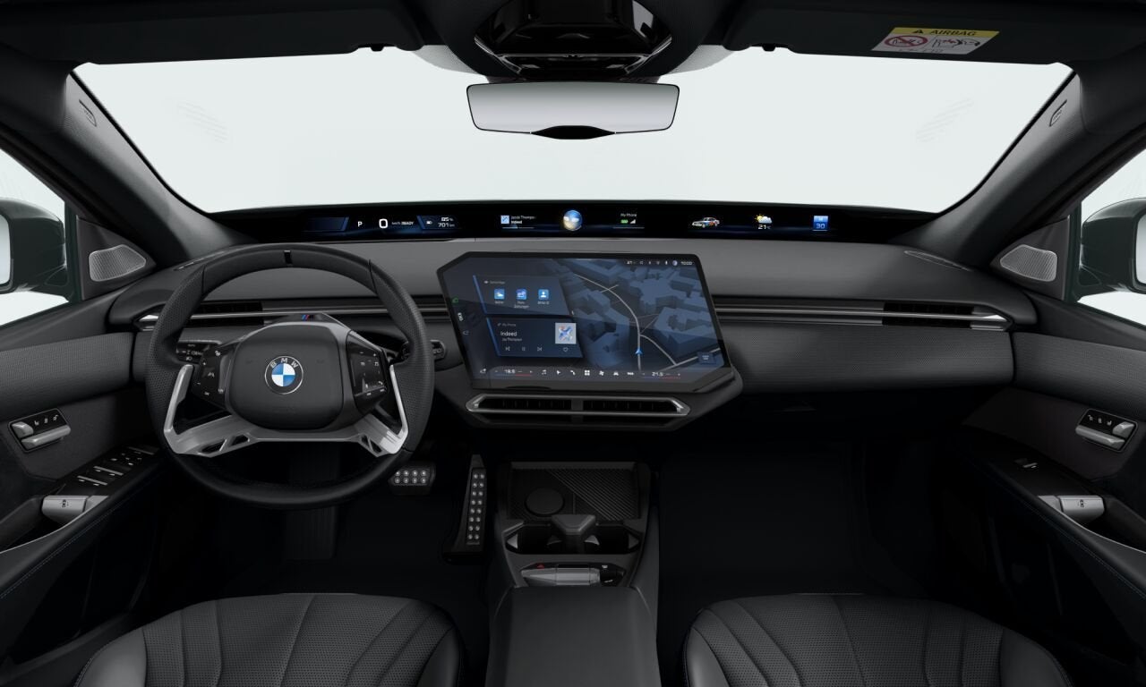 BMW i3 50 xDrive M Sport Automaat / Panoramadak / Trekhaak /, Auto's, Automaat, Dealer onderhouden, Zwart, Leder