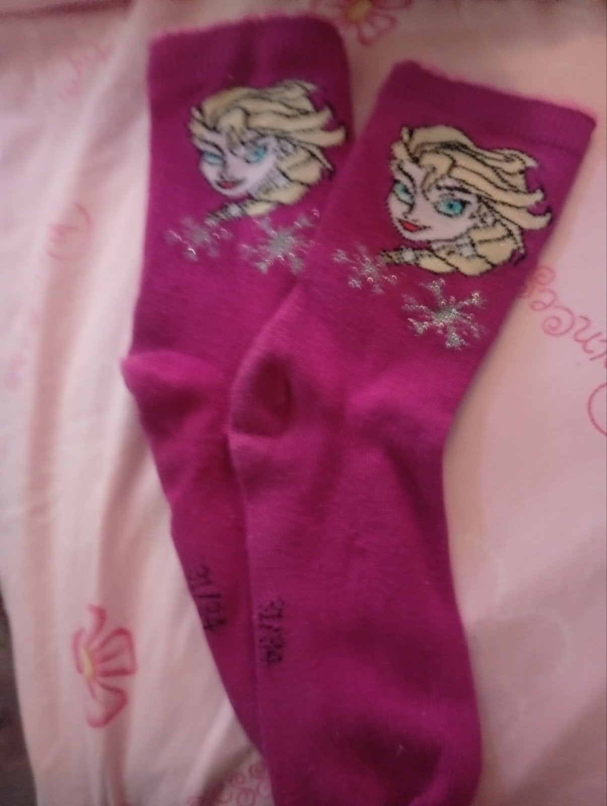 Frozen Elsa sokken maat 31/34, Ophalen of Verzenden, Gebruikt, Meisje, Sokken