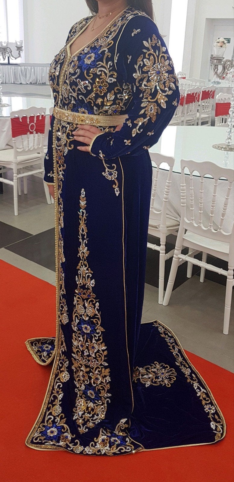Mooi sari blauwe takshita te koop, Ophalen of Verzenden, Zo goed als nieuw, Blauw, Overige typen