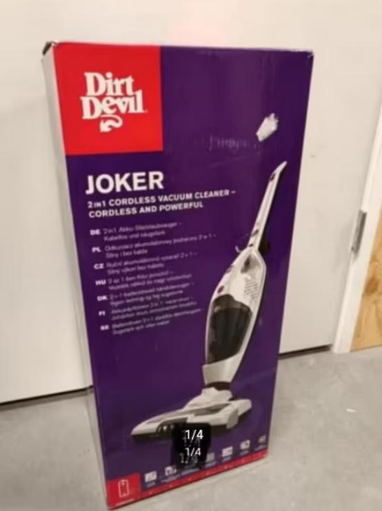 Dirt devil joker stofzuiger 2 in 1 nieuw werk op accu, Stofzuiger, Nieuw, Ophalen of Verzenden, Reservoir
