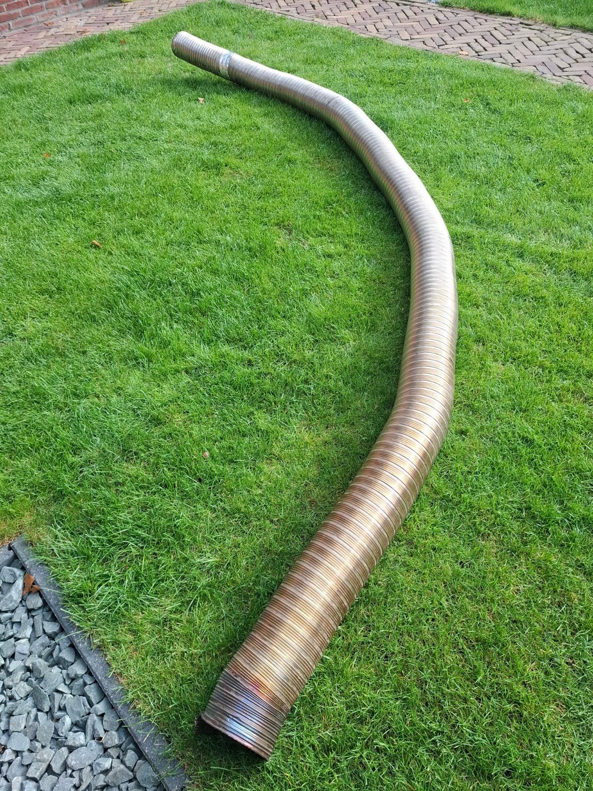 flexibele rvs kachelpijp 150, Doe-het-zelf en Verbouw, Ophalen, Rvs, Minder dan 2 meter, 80 mm of meer