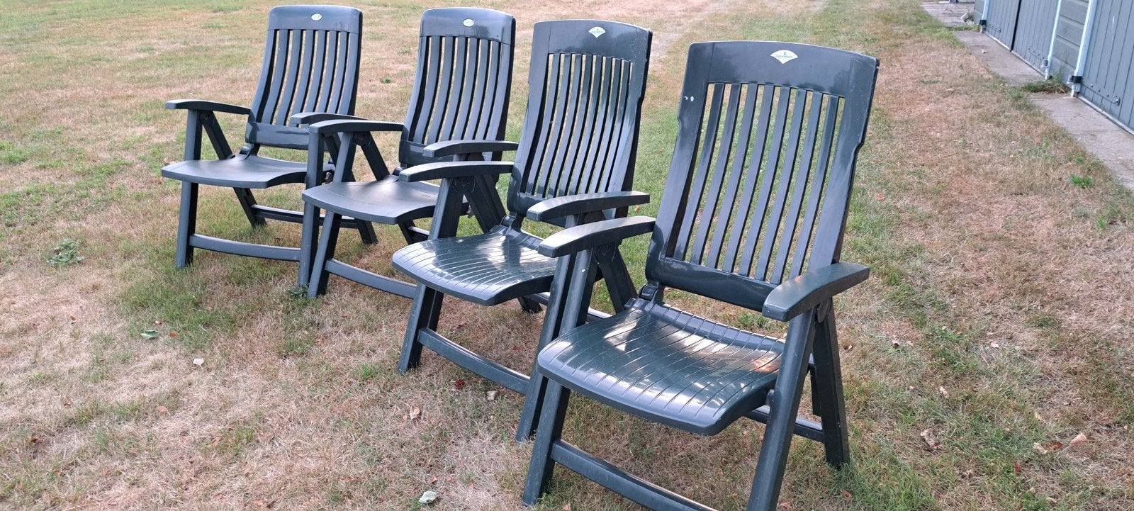 2x Hartman en 2x Aquarius tuinstoelen - Verstelbaar, Ophalen, Gebruikt, Kunststof, Verstelbaar