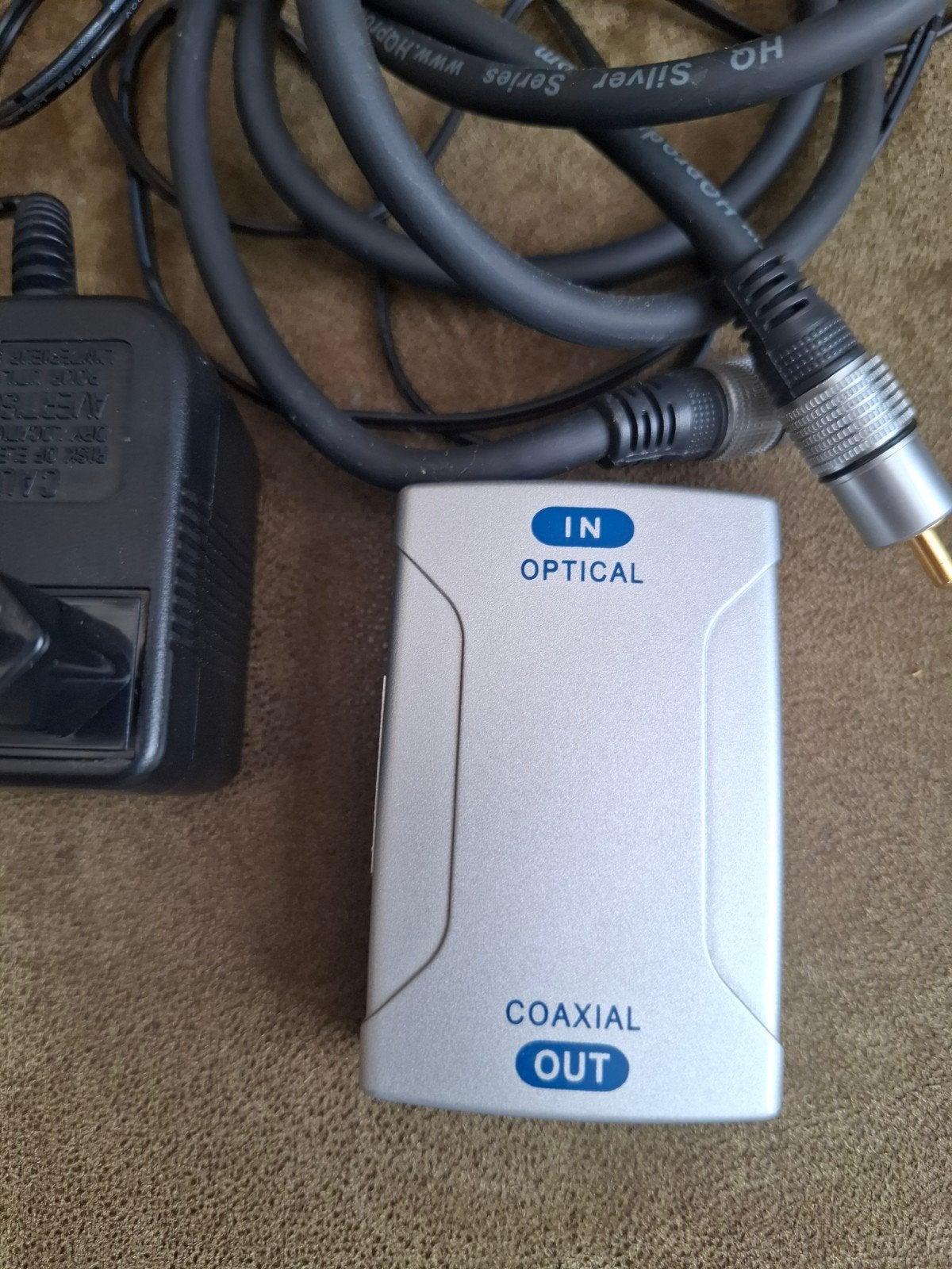 Optische naar Coaxiale Audio Converter met Kabel, Ophalen of Verzenden, Gebruikt