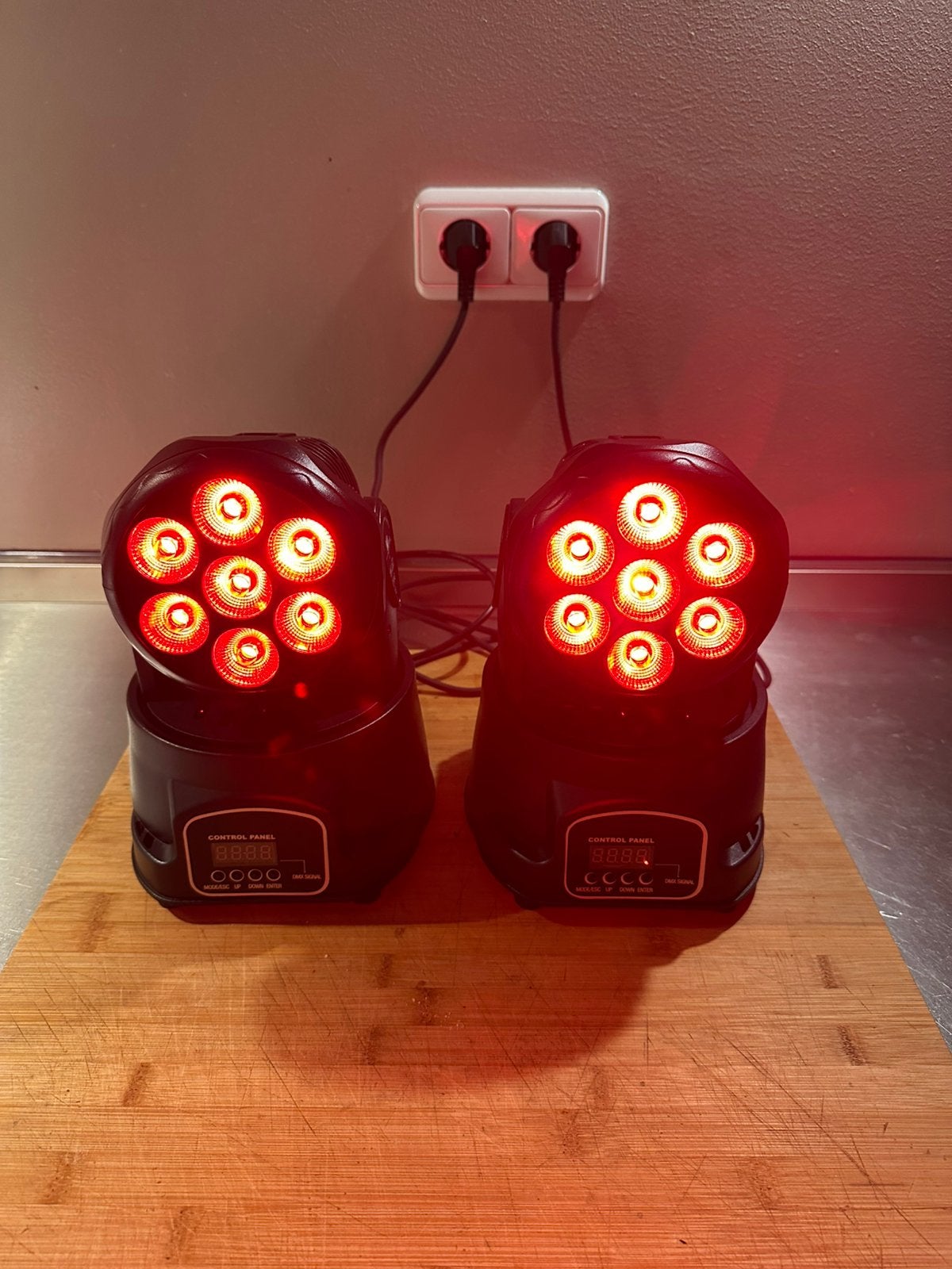 2x Mini movinghead / wash RGBWA-UV 7 x 18watt 6in1 LED., Muziek en Instrumenten, Licht en Laser, Nieuw, Licht, Geluidgestuurd