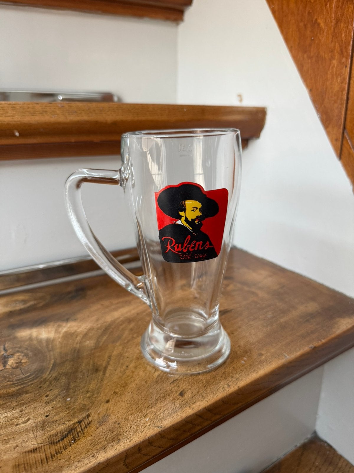 Rubens Rood Rouge Belgisch Bierglas 0,3L, Ophalen of Verzenden, Zo goed als nieuw, Glas of Glazen, Overige merken