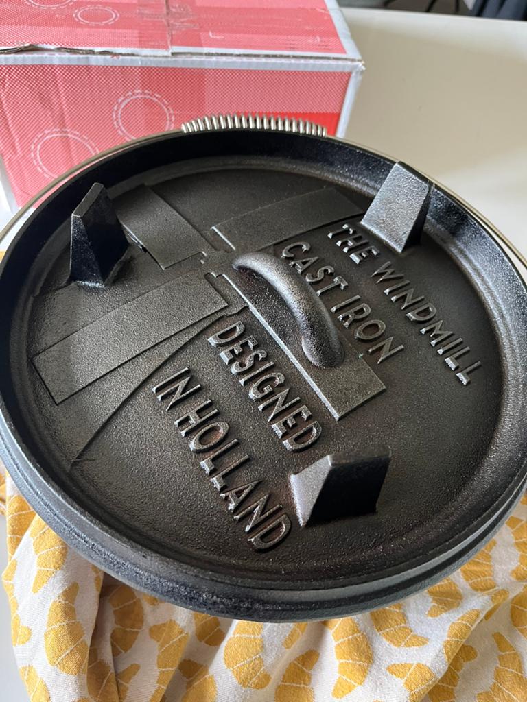The windmill cast iron pan bbq gietijzeren pan dutch oven, Ophalen of Verzenden, Zo goed als nieuw